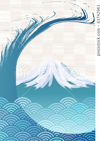 新年賀卡日本紙背景 新年賀卡日本紙背景 83742961