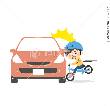 汽車和自行車男孩事故 汽車和自行車男孩事故 83744219
