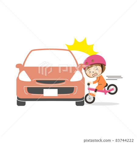 汽車和自行車女孩事故 汽車和自行車女孩事故 83744222