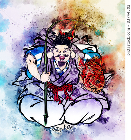 Ukiyo-e Ebisu Part 3 Watercolor style 83744302