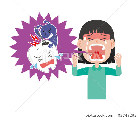 遭受蛀牙痛苦的女孩 83745292