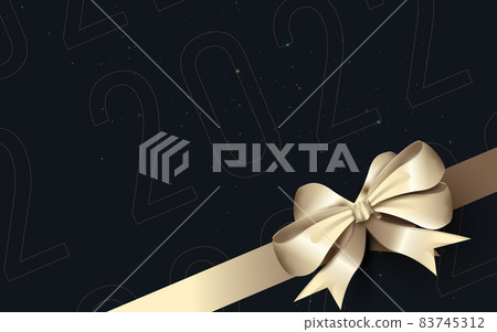 Christmas 2022 dark blue and gold banner, posters, cards, headers, website. Luxury background 83745312