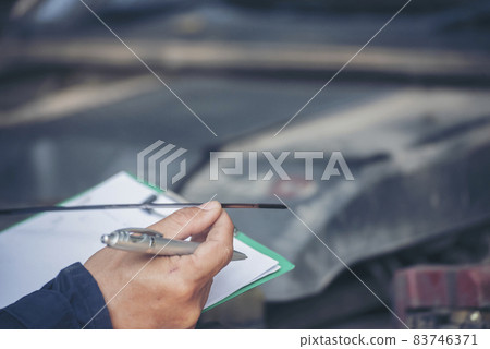 Mechanic car service auto garage in automotive mobile center. Technician workshop repair engine motor vehicles service mechanical engineering business. Automobile mechanic hands car repairs technic 83746371