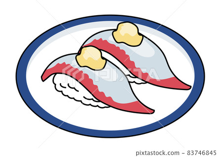 盤子主線螞蟻簡約卡通壽司/壽司插畫|竹莢魚握壽司插畫 盤子主線螞蟻簡約卡通壽司/壽司插畫|竹莢魚握壽司插畫 83746845