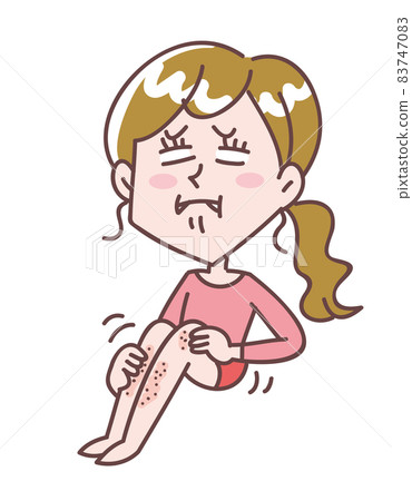 Woman with dry and itchy feet Woman with dry and itchy feet 83747083