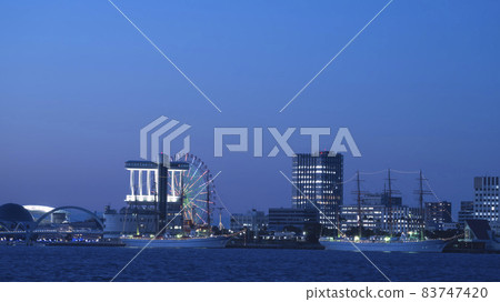 名古屋港 Nippon Maru Kaiwo Maru 照明帆船 叫船練習 帆船航行訓練船 夜景 83747420
