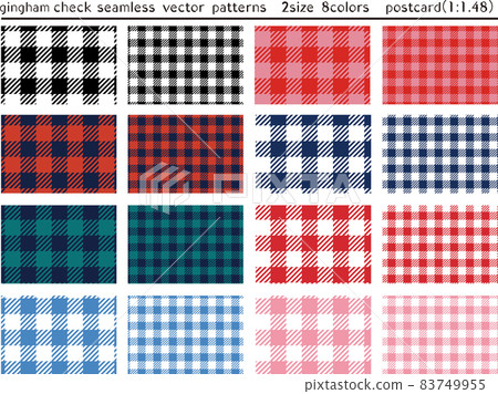 Gingham check seamless pattern - Stock Illustration [83749955] - PIXTA