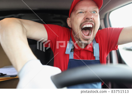 Guy with crazy facial expression Guy with crazy facial expression 83751513