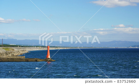Cityscape of Fuji City <05> (Right sign of breakwater lighthouse taken from Fujinokuni Tagonoura Minato Park) Cityscape of Fuji City <05> (Right sign of breakwater lighthouse taken from Fujinokuni Tagonoura Minato Park) 83752660