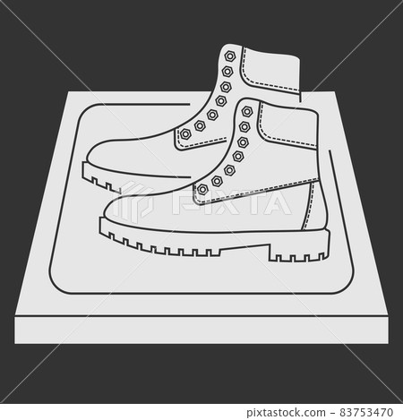 Sanitizing mat in the glyph. Antibacterial equipped in flat style. Disinfection carpet for shoes. Shoes disinfection. Sterile surface. Vector illustration 83753470