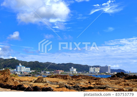 Shirahama Town, Minamiboso City, Chiba Prefecture Boso Peninsula Scenery of Shirahama Town seen from Nojimasaki Shirahama Town, Minamiboso City, Chiba Prefecture Boso Peninsula Scenery of Shirahama Town seen from Nojimasaki 83753779