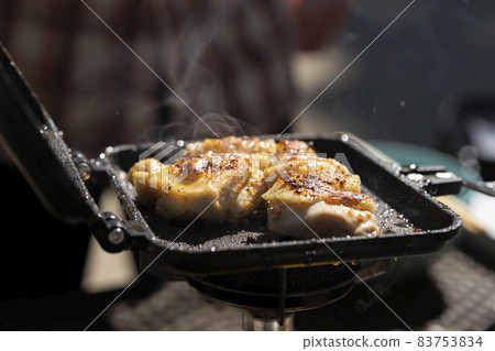 Spicy grilled chicken made with a hot sandwich maker 83753834