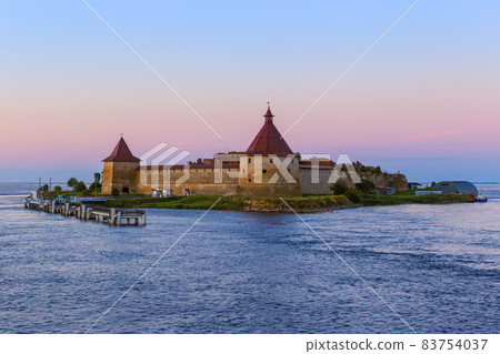 Fortress Oreshek on a small island on the Neva River - Leningrad Region Russia 83754037