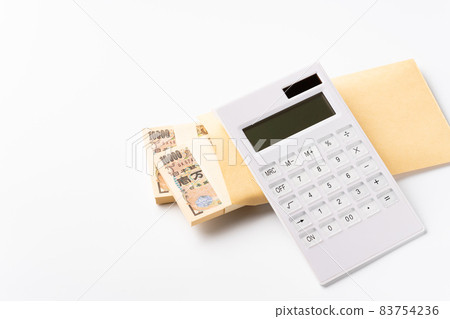 Banknote and calculator in an envelope 83754236