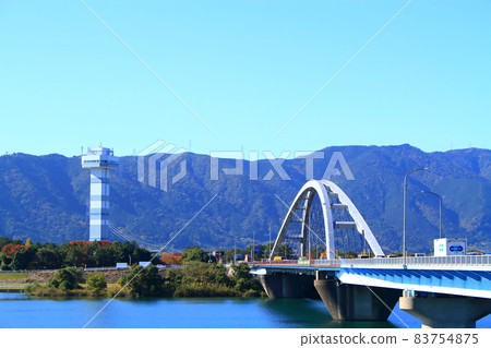 岐阜縣會津市長良河和綠泰特/ Observation望塔周圍的風景 83754875