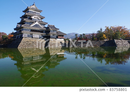Shinshu Matsumoto National Treasure Autumn Matsumoto Castle A real castle tower that retains the appearance of the existing castle at the time of its construction Shinshu Matsumoto National Treasure Autumn Matsumoto Castle A real castle tower that retains the appearance of the existing castle at the time of its construction 83758801