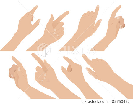 Set of Woman hands on white background, flat design vector illustration Set of Woman hands on white background, flat design vector illustration 83760432