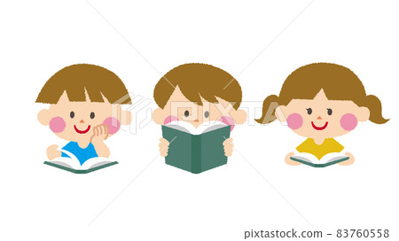 [Reading] Cute children reading books Boys and girls 83760558