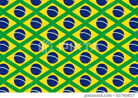 Simple geometric pattern in the colors of the national flag of Brazil 83760657
