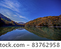 Autumn Shinshu dam lake Shinshu Matsumoto Nagawa district 83762958