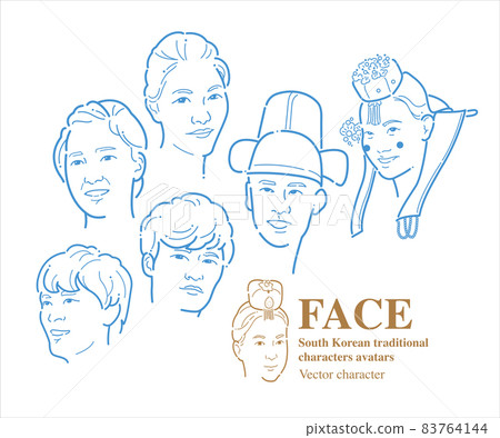 Korean Tradition Vector Illustration, Avatar, Washfmade Dumping 83764144