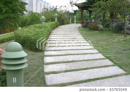 a Concrete path in Lingnan Garden, hk a Concrete path in Lingnan Garden, hk 83765049
