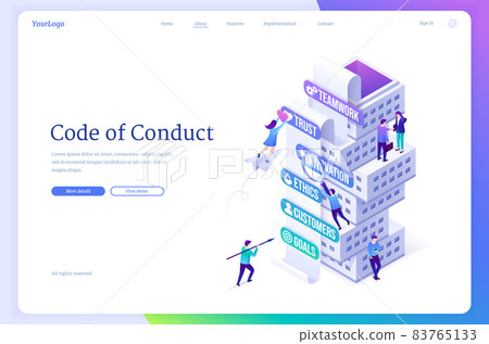 Code of conduct isometric landing, business rules Code of conduct isometric landing, business rules 83765133