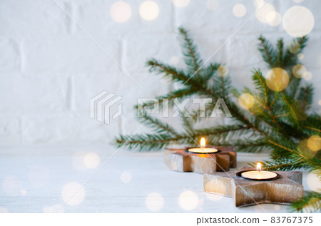 Christmas minimalistic decor in Scandinavian interior 83767375