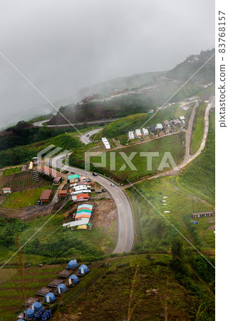 Nature Lighting Road in fog between road go to Phu Tabberk 83768157