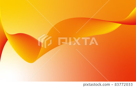 Abstract interwoven bright colorful orange yellow ribbon on a beautiful gradient background 83772033