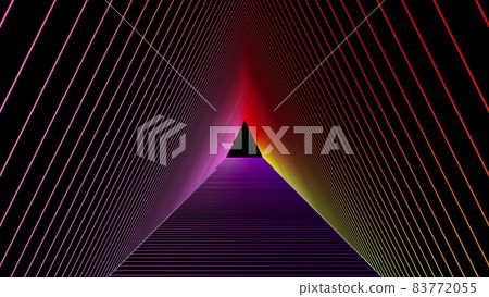 Colorful tunnel made of triangles Colorful tunnel made of triangles 83772055