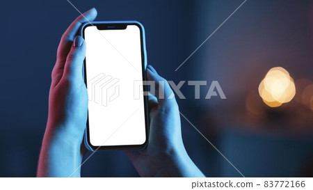 woman holding smartphone hands. High quality beautiful photo concept 83772166