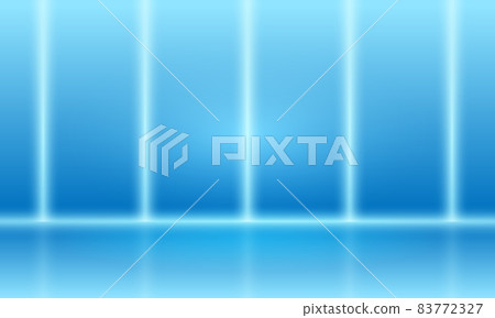 Blue 3d empty studio room background with vertical highlights to display your products Blue 3d empty studio room background with vertical highlights to display your products 83772327