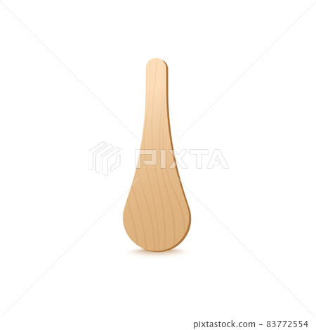 Popsicle or ice lolly wood stick mockup, realistic vector illustration isolated. 83772554