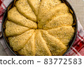 Raw dough in the form for homemade bread 83772583