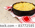 Raw dough in the form for homemade bread 83772585