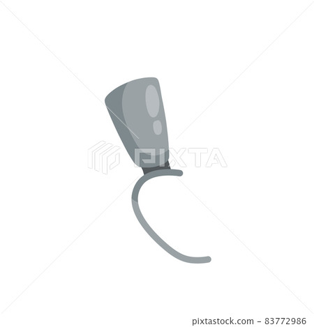 Prosthetic leg. Sport medical accessory for running. Artificial mechanical iron limb. Professional sports for disabled. Flat cartoon Prosthetic leg. Sport medical accessory for running. Artificial mechanical iron limb. Professional sports for disabled. Flat cartoon 83772986