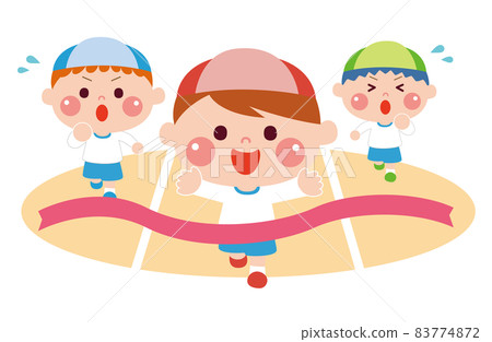孩子們在運動會上玩跑腿的插圖 孩子們在運動會上玩跑腿的插圖 83774872
