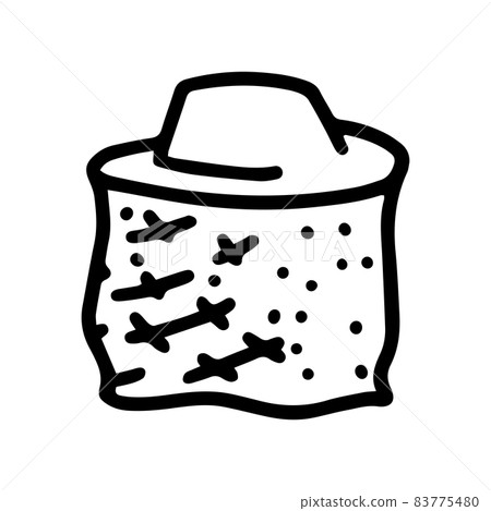 beekeeper hat line vector doodle simple icon 83775480