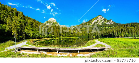 Landscape of Obersee lake in Swiss Alps Landscape of Obersee lake in Swiss Alps 83775716