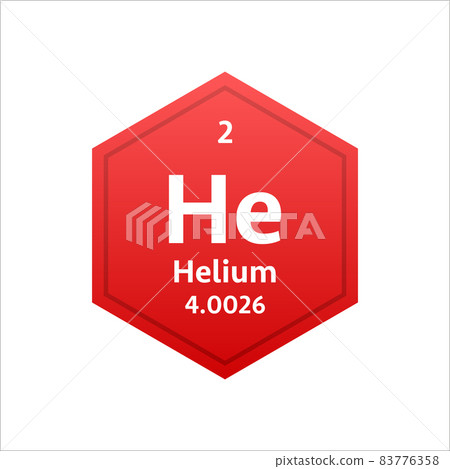 Helium symbol. Chemical element of the periodic table. Vector stock illustration. 83776358