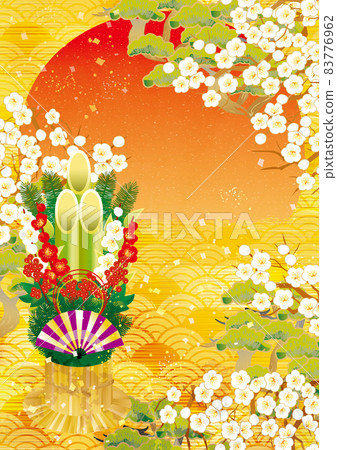 門松新年日式插畫 門松新年日式插畫 83776962