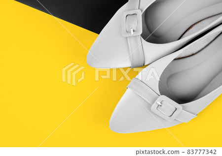 Modern grey color women shoes. Modern grey color women shoes. 83777342
