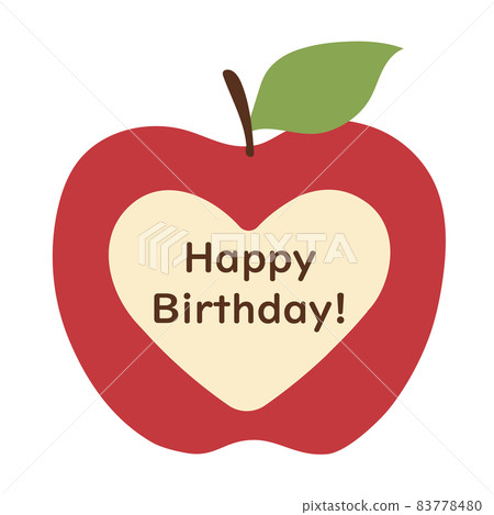 Cute apple message frame 83778480