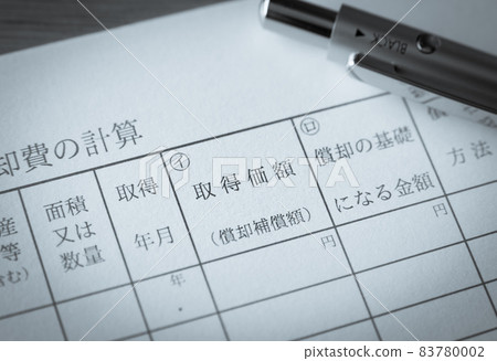 Acquisition price column Depreciation Depreciable assets Final income tax return Fixed assets Blue declaration Sole proprietorship 83780002