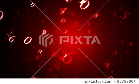 Red background and scattered white numbers Numbers and space Red background and scattered white numbers Numbers and space 83782004