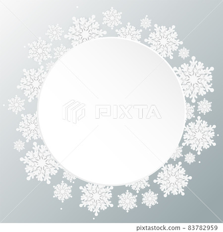 Festive wreath snowflakes, New Year or Christmas - Stock Illustration ...