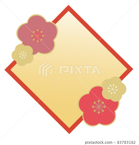 Plum blossom New Year illustration material 83783182