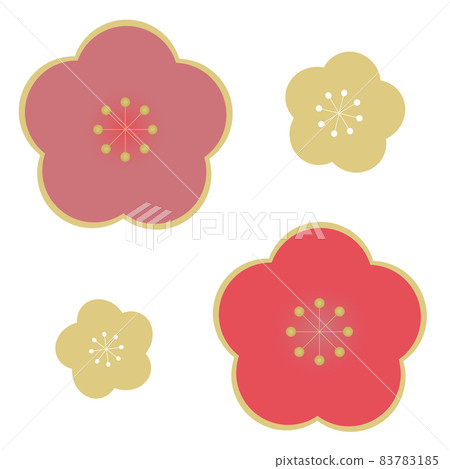 .. Plum blossom New Year illustration material 83783185