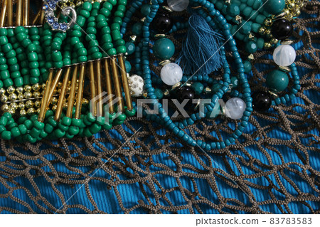 Mermaid Fashion With Jewelry and Fishing Net Close up 83783583
